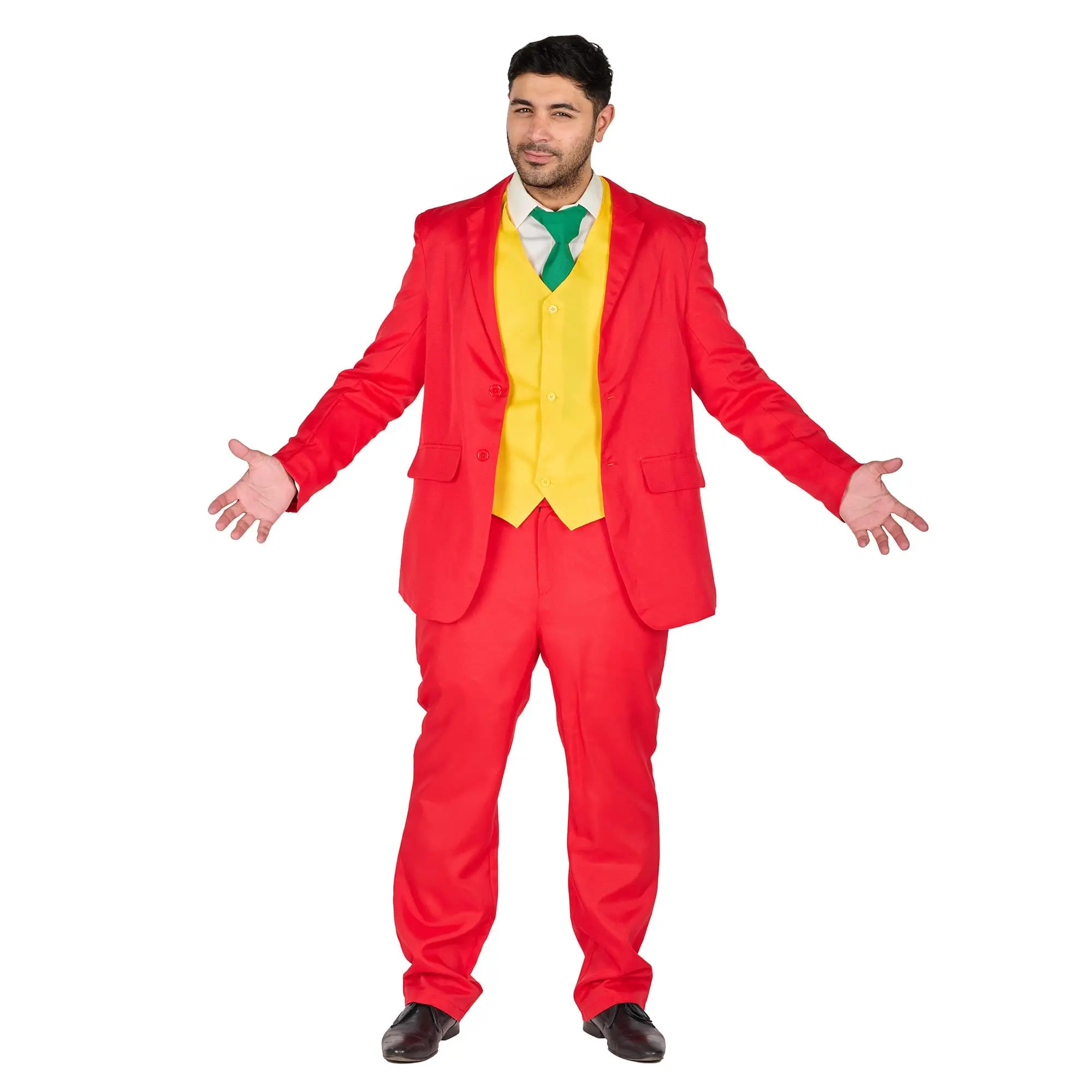 Men's Circus Villain Joker-Inspired Adult Costume, Inventive and Inspiring Halloween Full Outfit with Cosplay Gear, Unique Costume Ideas
