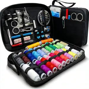 Portable Multifunctional Sewing Kit for Adults & Beginners – Needle & Thread Travel Kit w/ 24 Thread Colors, Needles, Scissors & Tape Measure for Emergency Clothing Repairs, Buttons, Hemming & Home Mending