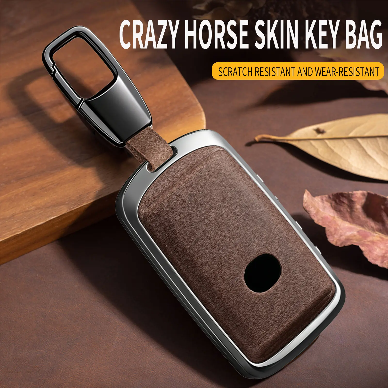For Mazda Key Fob Cover Accessories, genuine leather Material, With a  Keychain, for 2019-2025 Mazda 3,2020-2026 CX-5, CX-30, CX-9，CX-50