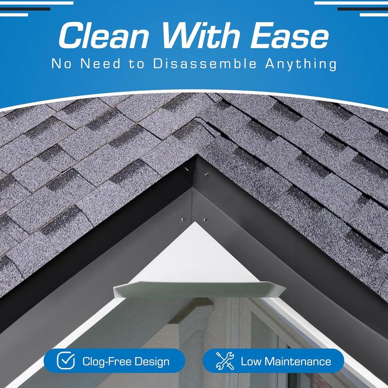 Extreme Rain Gutter Diverter Right Flow 45 Degree Aluminum Splash Guard Alternative 2 Screws White