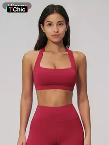 Summer Halter Cloudy Yoga Bra, Hollow Back Yoga Top, Running Fitness High-Intensity Sports Bra, Training Bra, Comfortable and Stylish Workout Wear