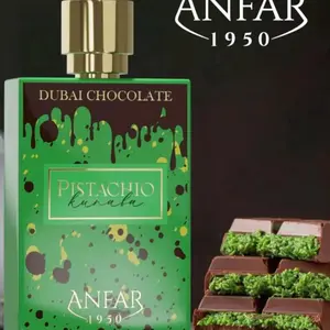 ANFAR 1950 Dubai Chocolate Pistachio Kunafa Extrait de Parfum 2.7oz Liquid Perfume from UAE with Unique Blend of Notes