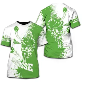 Lacrosse Green T-Shirt For Men & Women, 3D T-Shirt Collection