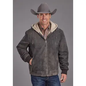 Men's Stetson Suede Leather Jacket w/ Hood