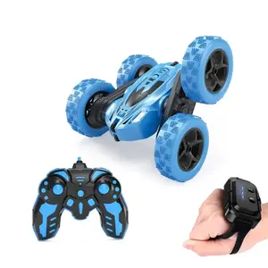 RC Stunt Car for Kids – 360° Double-Sided Remote Control Car with Gesture Sensing Watch, 4WD Rotating Drift Car, LED Lights & Rechargeable Battery