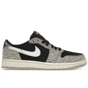 Jordan Women's 1 Retro Low OG Black Cement Basketball Shoes, from StockX