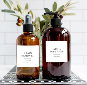 Laundry & Home Organization Labels - 30 Waterproof & Reusable Stickers for Bottles, Jars, Containers | Easy Apply, Matte Minimalist Design | Dishwasher Safe, BPA-Free | USA-Owned