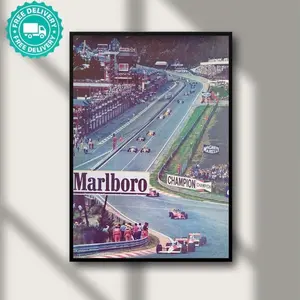 Vintage Formula 1 Poster, Retro F1 Photography, Formula 1 Print, Motivational Sports Poster, Sports Decor, F1 Gift