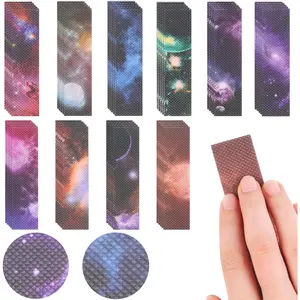 LOKIPA 50PCS Calm Sensory Stickers for Anxiety Relief, 10 Textured Designs, Fidget Strips for Office and Classroom Use, Stress-Relief Tools for Adults and Teens LOKIPA