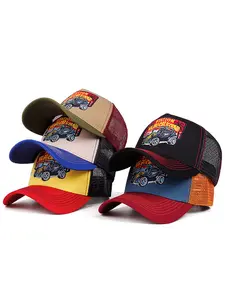 2026 New Personalized Creative Baseball Hat Coconut Tree Retro Convertible Car Embroidery Truck Hat Outdoor Sports Sunshade Skateboard Hat Daily Leisure Commuter Decorative Hat Men's and Women's Same Style Mesh Hat