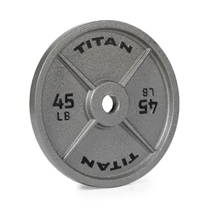 45 LB Single Cast Iron Olympic Plate