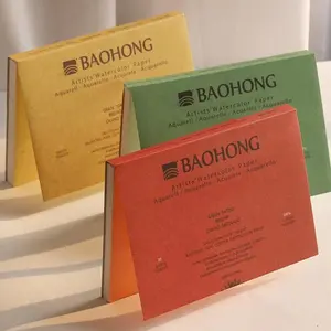 Watercolor Paper Pad 300g, Cotton Fiber Watercolor Painting Paper, Professional Sketching Coarse Medium Fine Texture, Hard Bottom Board, Watercolor Painting Supplies