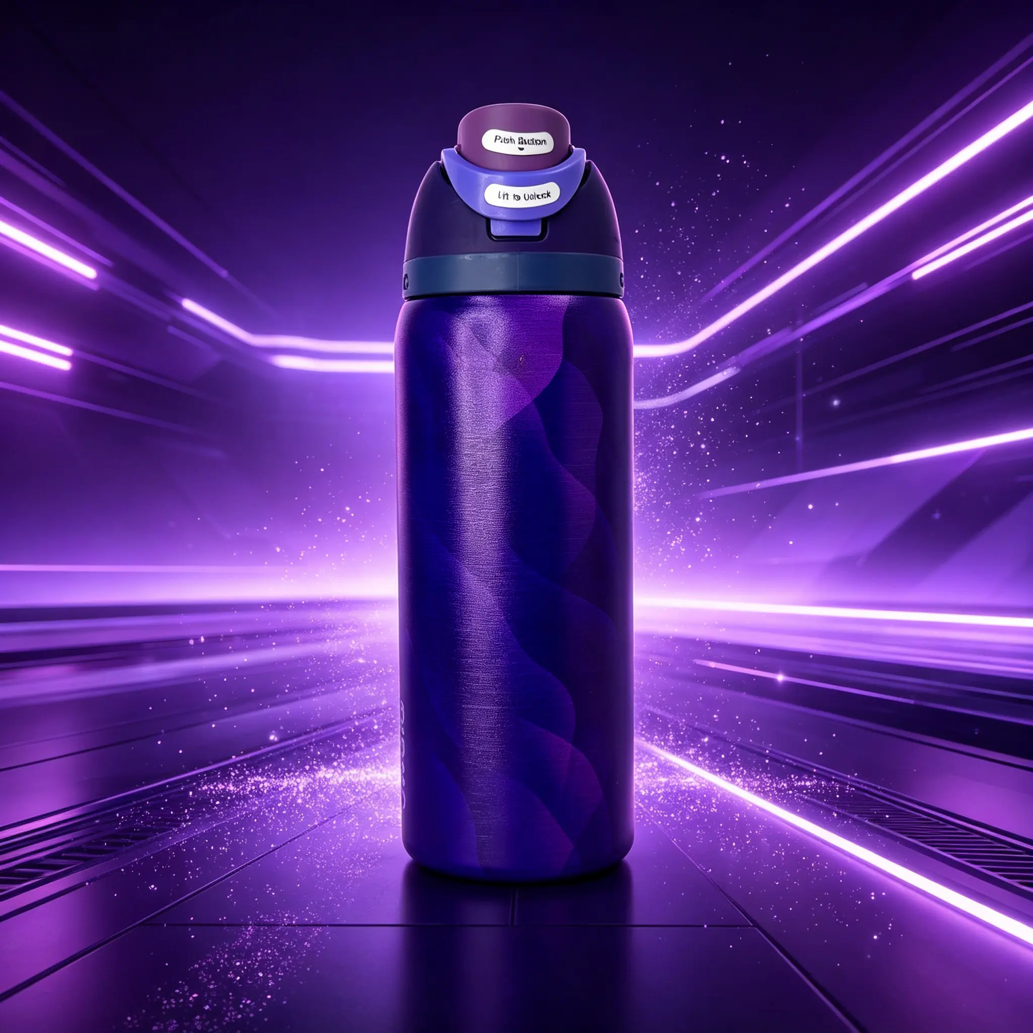 Owala 32oz Deep Purple Gradient Portable Stainless Steel Insulated Vacuum Flask - BPA-Free, High-Quality, Aesthetic Gothic Kitchenware Drinkware with Functional Stylish Double Wall, Ideal Travel Tumbler Gift