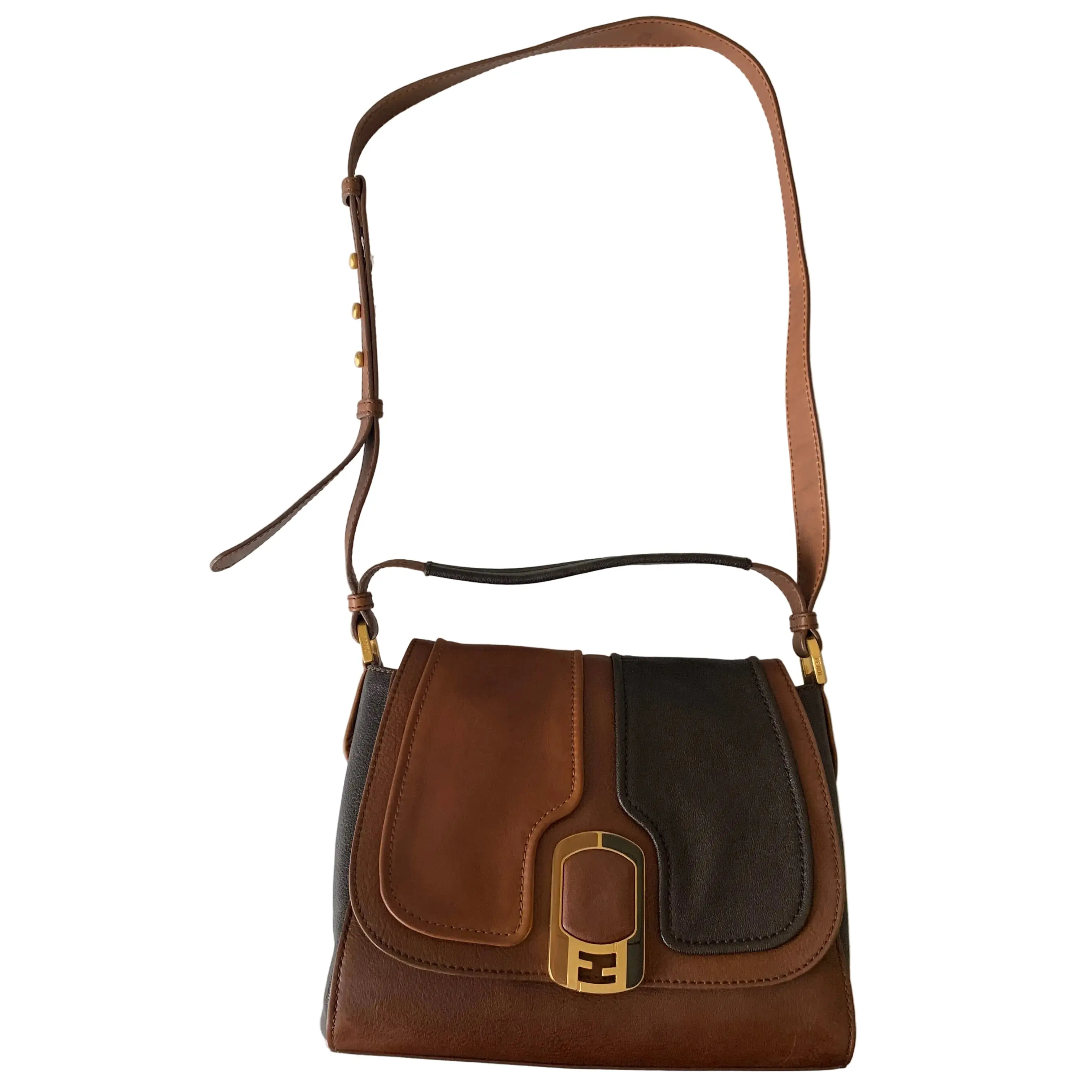 Pre-owned FENDI Bag Crossbody Bags Anna leather shoulder crossbody purse authentic with COA