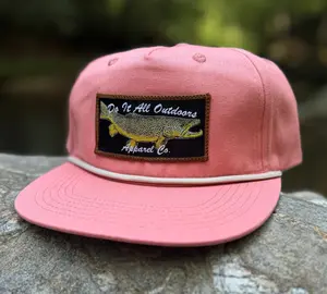 Brown Trout Rope Hat - Salmon Pink