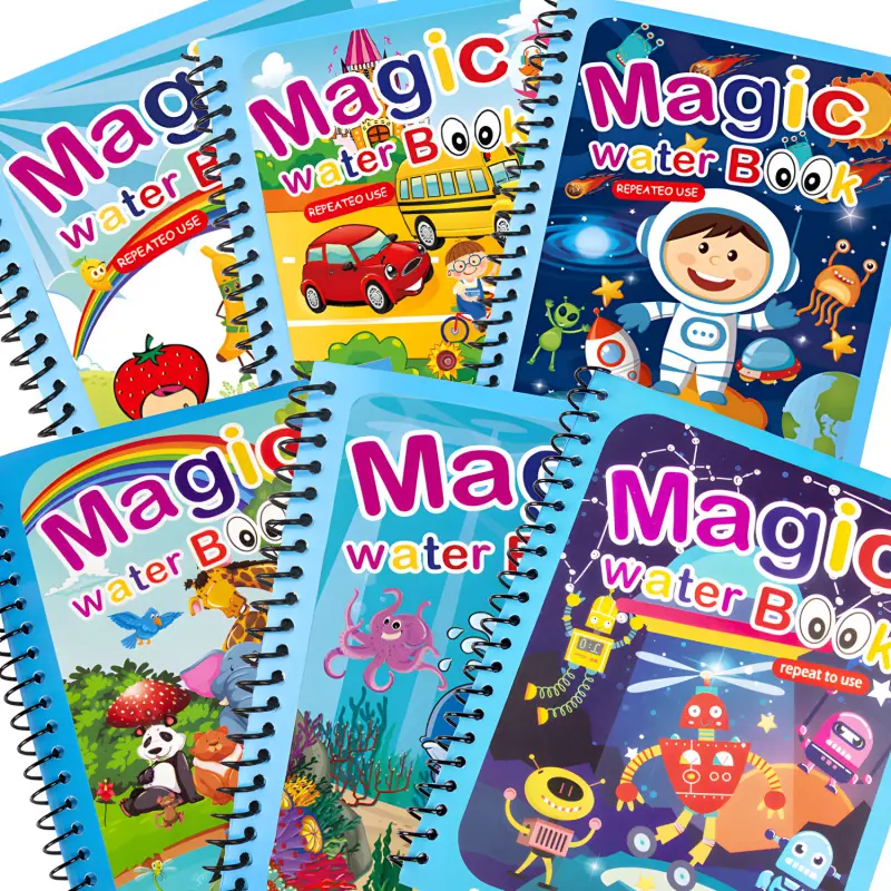Water Coloring Books, 9/18 Pack,Paint with Water Books, Watercolor Painting Book, Educational Learning Doodle, with Dinosaur Animal,Reusable No-Mess Art Book Travel Holiday Gift, Painting Books