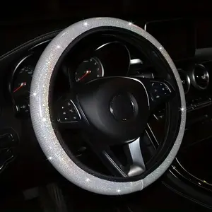 Non-slip Car Steering Wheel Cover, Glitter Car Steering Wheel Protector, Universal Car Steering Wheel Protective Cover for Car