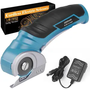 Cordless Electric  Cardboard -  4V Rotary  with Self-Sharpening  Rechargeable Box  for Cardboard Recycling, Carpet  Tool for Plastic, Thin Box, Rug, Leather