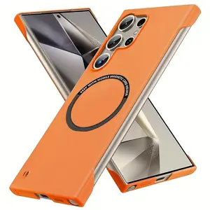 Ultra-thin Frameless Magnetic Phone Case, 1 Count Slim Hard PC Matte Phone Cover, Phone Accessories Compatible with Samsung S25 Ultra S24 Ultra FE S23 S22 Plus S21 FE, Protector, Cellphone, Smartphone