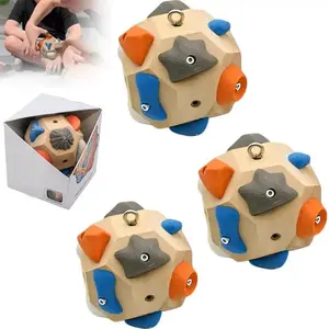 Portable Handcrafted Boulder Block Multi-function Climbing Training Block 3D Rock Climbing Ball Finger Strength Training