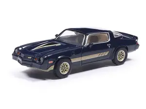 1981 Chevrolet Camaro Z28 - Dark Blue Metallic w/ Gold Striping Diecast 1:64 Scale Model - IXO IA64018