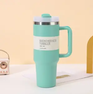 H2.0 Tumbler with Handle and Straw 30 oz | Flowstate 3-Position Lid | Cup Holder Compatible for Travel | Insulated Stainless Steel Cup | BPA-Free