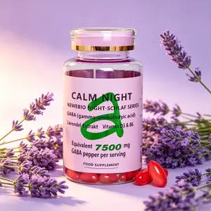 CALM NIGHT – GABA 7500 mg with lavender, vitamin D3 & B6 for deep sleep & relaxation, melatonin-free & vegan