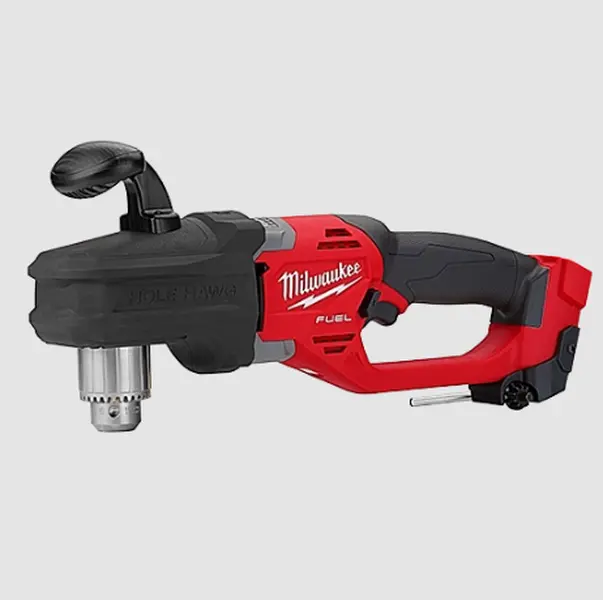 Milwaukee 2807-20 M18 FUEL™ HOLE HAWG® 1/2" Right Angle Electric Drill - Lightweight, Compact, 6.0Ah Batteries Compatible, Fastest Rough-Ins for Power Tools Applications