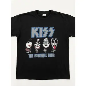 [SALE UP TO 30%] Vintage 2002 KISS Farewell Tour Shirt Mens Large Black Rock Band Tee Concert 00s Unisex Shirt Made Using 100% US Cotton, Design & Printed In The USA.