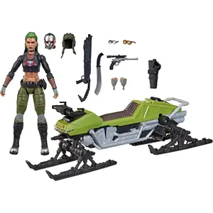 G.I. Joe Classified Series #194, Zanya and Dreadnok Chameleon (Swamp Skier), Collectible 6 Inch Action Figure and Vehicle Set with 10 Accessories
