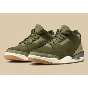 Men's/GS Air Jordan 3 Retro "Family Affair" Olive Green DN3707-202 Fashion Athletic Sneaker