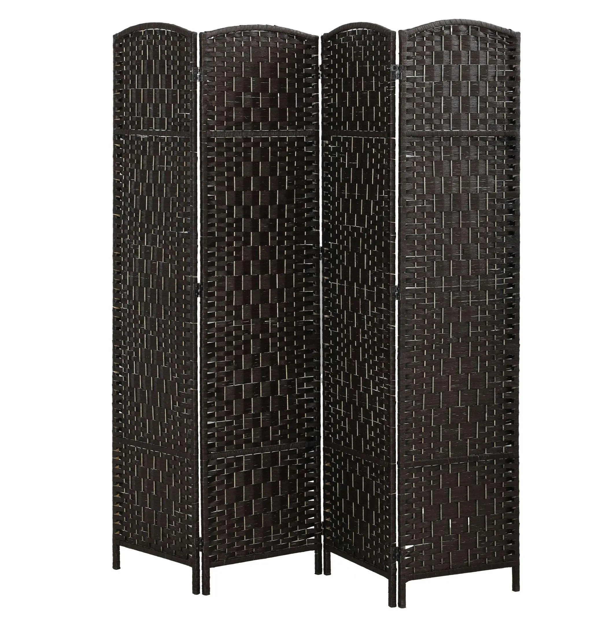 Room Divider 4 Panel, 70.9" Folding Privacy Screen, Wicker Partition for Bedroom & Office, Portable Decorative Space Separator Default Title