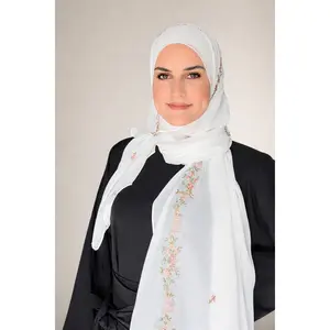 Bridal Elegant Hijab ( Colorful)- Offwhite