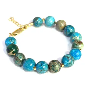 Pulsera turquesa marmoleada