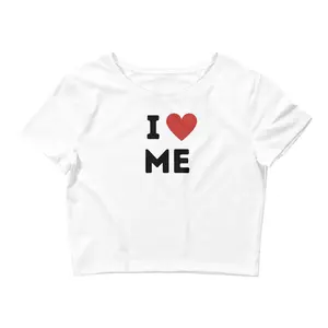 Women’s Crop Tee | I love me crop top | I heart me too