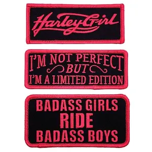 Miltacusa Harley Girl Limited Edition Badass Girls Patch [3PC Bundle - Iron on Sew on -4.0 inch]