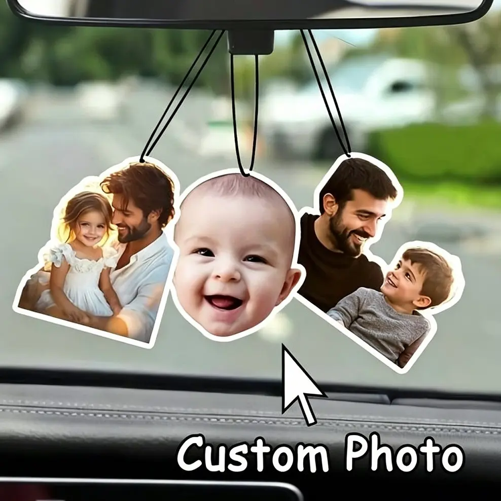 Personalized Photo Air Freshener - Custom Cut Car Freshener for Boyfriend Girlfriend Husband Wife Women Decor Accessories Car Deodorizer Car Diffuser Gift