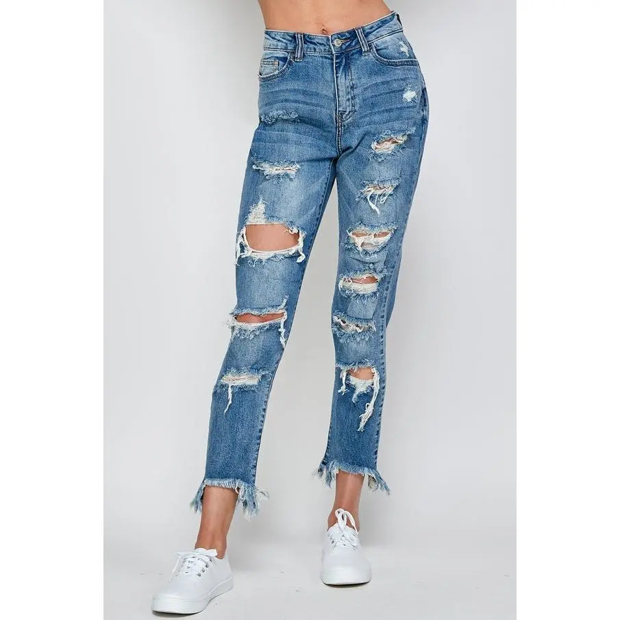 Miami Distressed Girlfriend Jeans