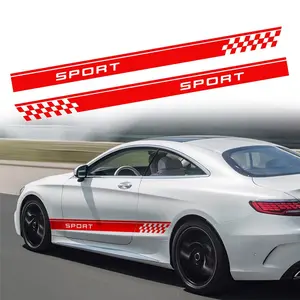 2PCS DIY Universal Vinyl Auto Racing Body Door Side Stripe Graphic Decals Car Stickers, Exterior Decoration for Cars, SUVs, Trucks, Off-Road Vehicles (Style 9)