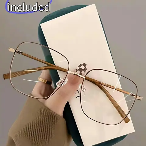 Women's Fashionable Square Frame Eyeglasses, Trendy Casual Eyeglasses for Everyday Use, Fashion Accessories for Outdoor Activities, Stylish Square Frames, Square Eyed Glasses, Stylish Trendy Eyewear