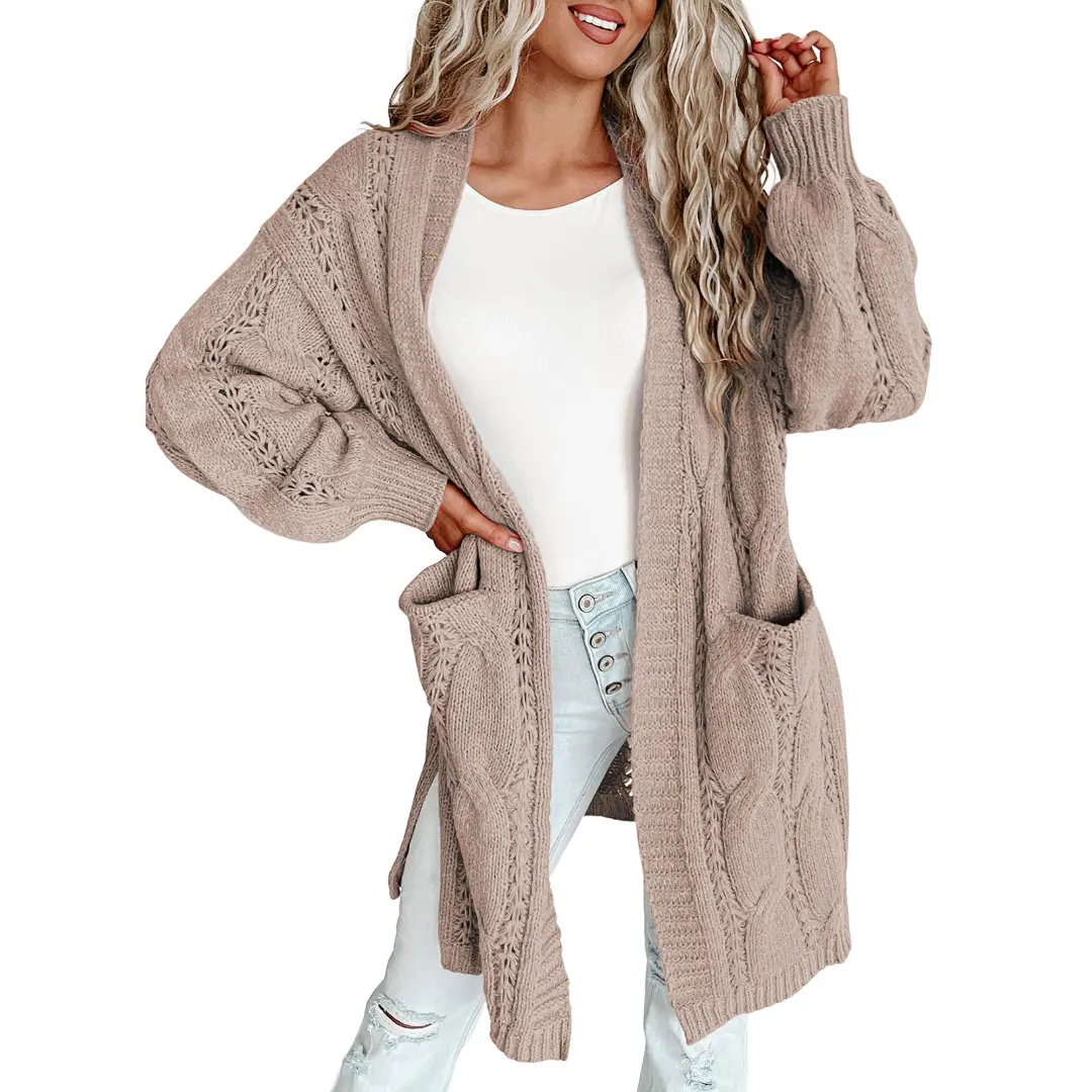 Dokotoo Long Cardigans for Women Open Front Long Sleeves Lightweight Fall Sweaters with Pockets Dokotoo Long Cardigans for Women Open Front Long Sleeves Lightweight Fall Sweaters with Pockets