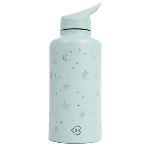 Blogilates 62oz Stainless Steel Water Bottle - Light Mint Green: Condensationproof Drinking Spout