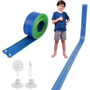 Flexible Race Car Track 15 Ft Starter Set with Suction Cups  with Diecast 1/64th Car  Ages 3 & Up Track Long Rolls Up Portable Racetrack