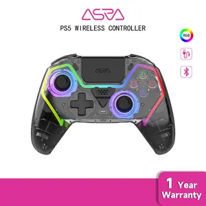 PS5 wireless bluetooth controller with RGB light macro programming Android ios/pc/steam/mac p5 gamepad Touchpad PS4 Turbo Set play vital accessories retro game console stick back lever thumbsticks grip