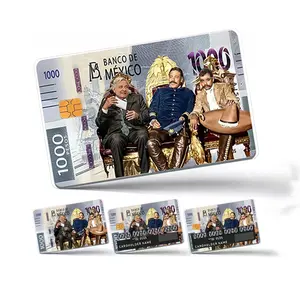 1000 Pesos of AMLO, Zapata, and Pancho Villa Debit Card Sticker