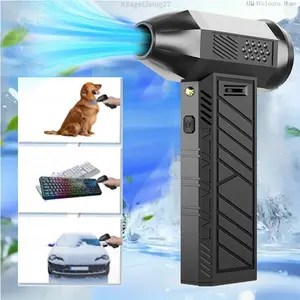 Electric Compressed Air Duster - 13,0000 RPM Rechargeable Cordless Turbo Blower, Portable Air Blower Gun for Cars, PC, Keyboard, Home & Outdoor Dust Cleaning (Replaces Compressed Air Cans)ASageLiving27AB14Veloura Home