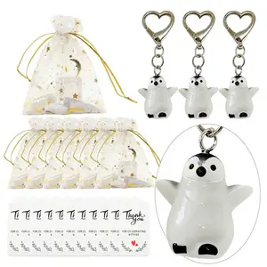 Penguin Keychain Set (12 Pieces), Perfect Gift for Penguin Lovers & Arctic Animal Enthusiasts, Includes Thank You Tags & Gift Bags