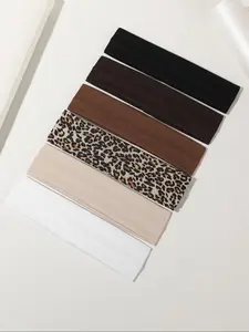 Women's Sports Sweat-Wicking Elastic Hair Bands, Multicolor Leopard Print Fashion Headbands for Yoga Running Basketball Fitness