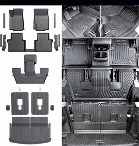 Floor Mats Set for 2021-2025 Jeep Grand Cherokee L 6 Seater TPE All Weather Cargo & Interior Mats