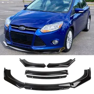 For Ford Focus 2012-2014 Gloss Black Front Bumper Lip Splitter Winglet Body Kit